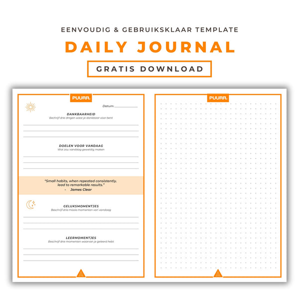 Daily / Bullet Journal A4 - Gratis Download - PUURR.