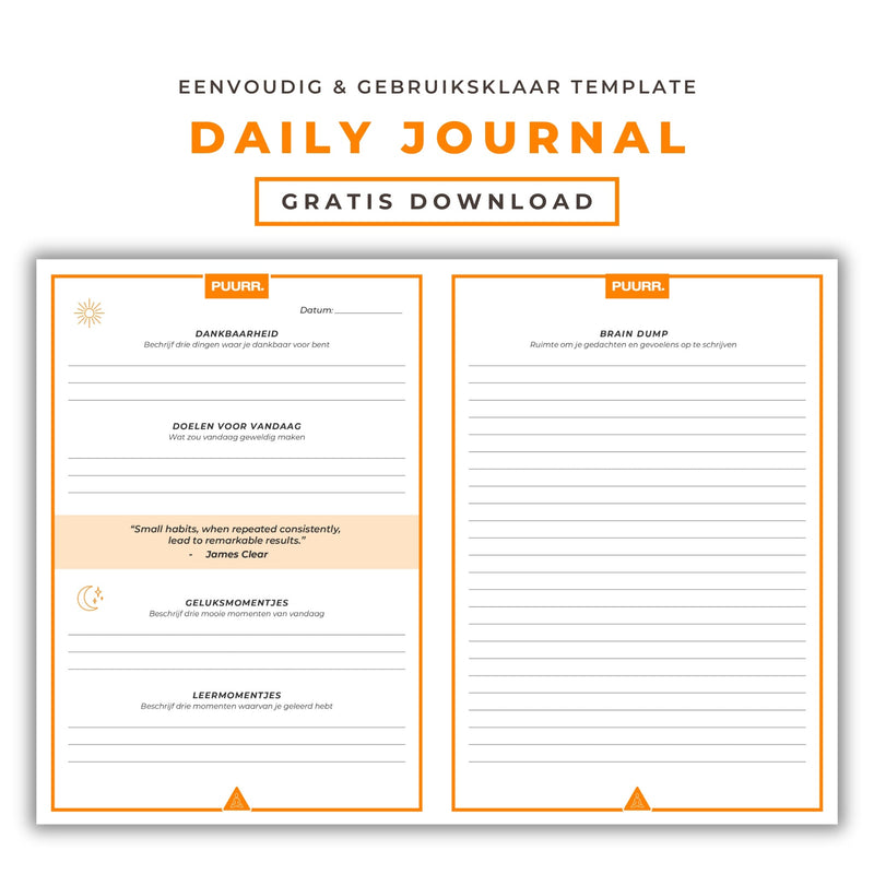 Daily Journal Met Braindump A4 - Gratis Download - PUURR.