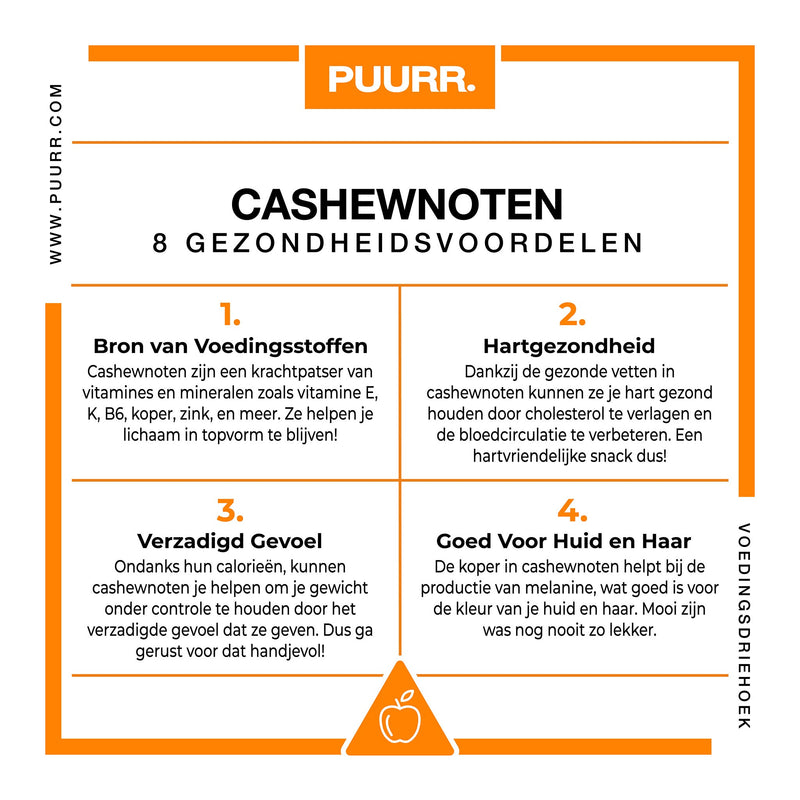 Premium Biologische Cashewnoten - Ongebrand - PUURR.